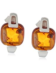 Sterling Silver Honey Amber Stud Earrings