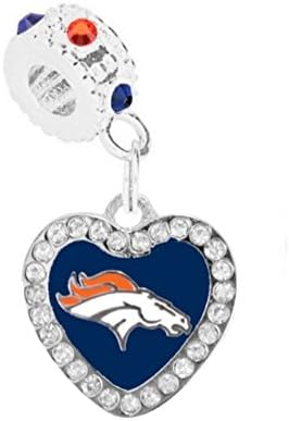 Denver Broncos Charm with Connector Will Fit Pandora, Troll, Biagi & More