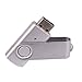 1GB Silver USB 2.0 Flash Drive Swivel Design