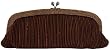 Clutch, Pleaded Satin and Beaded Frame - Evening Bag - Julia (N349)