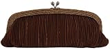 Clutch, Pleaded Satin and Beaded Frame - Evening Bag - Julia (N349)