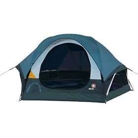Swiss Gear Kanderstag Backpack Tent, 9.5' x 9' x 56" height, Blue & Charcoal color design