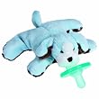 Mary Meyer Wubbanub 6" Sweet Chocolate Plush Pacifier, Blue Puppy