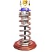 22" Polished Steel and Aluminum Coilover NASCAR Inspired Automotive Suspension Spring Table Lamp (Pair)
