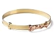 Clogau Gold 9ct Yellow & Rose Gold Expandable Tree of Life Diamond Baby Bangle