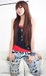 cute Brown Long Straight Wig Kanekalon DARK BROWN Full Wigs jf010011