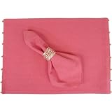Beaded Bright Pink Placemats and Napkins