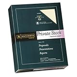 Southworth Credentials Collection™ 25% Cotton Private Stock Paper, 8 1/2in. x 11in., 24 Lb., Ivory, Pack Of 500