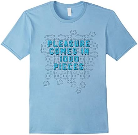 Men's Jigsaw Puzzle 1000 Pieces T Shirt - Funny Hobby Slogan XL Baby Blue