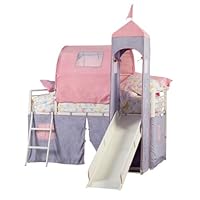 Powell Princess Castle Twin Tent Bunk Bed with Slide