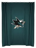 Best Quality Locker Room Shower Curtain - San Jose Sharks NHL /Color Teal Size 72 X 72