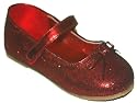 Toddler Girls Ruby Red Glitter Mary Janes Shoes