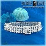 14K 3 Row Bezel Set Diamond Bracelet