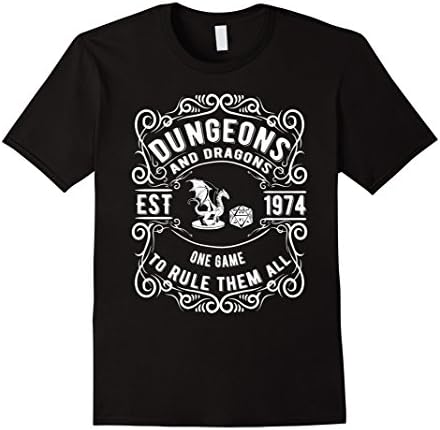 Men's Dungeons and Dragons Est 1974 XL Black