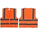 Neiko 53968A High Visibility SAFETY Vest with 2 Pockets, ANSI/ISEA Standard, Color Neon, Size XL, X-Large, Orange