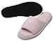 Aquis Essentials Chenille Slipper, Medium/Large, Lilac