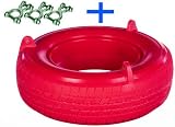 Plastic Tire Swing with 3 clevis, Red
