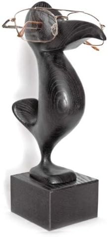 Wooden Spectacles Holder Stand Rack BIRD shape Sculpture (BLACK)