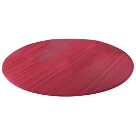Anji Mountain Bamboo Rug Co. Villager Crimson Bamboo Rug 7' Round by Anji Mountain Bamboo Rug Co.