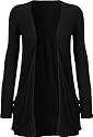 New Ladies Long Sleeve Pocket Cardigan Womens Top 8-22