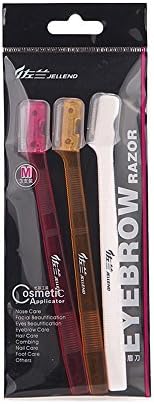 Jellend 3 PCS Small Blade Eyebrow Trimmer Makeup Brow Razors
