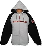 New! XL Tall NFL Cincinnati Bengals Two Tone Full Zip Up Hoodie / Jacket XLT