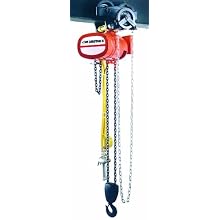 CM 7406B AirStar 6 Air Hoist with Pendant Throttle Control and Hook Suspension, 4000 lbs Capacity, 10' Lift Height, 15 fpm Lift Speed, 70 SCFM, 90 psi