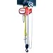 CM 7406B AirStar 6 Air Hoist with Pendant Throttle Control and Hook Suspension, 4000 lbs Capacity, 10' Lift Height, 15 fpm Lift Speed, 70 SCFM, 90 psi