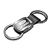 Ford F150 Black Chrome Metal with Genuine Leather Accent Key Chain