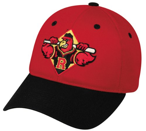 MiLB Minor League ADULT ROCHESTER RED WINGS Red/Black Hat Cap Adjustable Velcro TWILL 