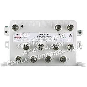 buy the most desirable 8-Port-Bi-Directional-Cable-TV-Splitter-Signal-Booster-Amplifier-with-Active-Return-Zero-Signal-Loss-and-VoIP-Telephone-Bypass-Feature lowest priced economical views 