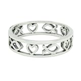 Cutout Heart and Ichthus Ring