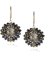 Dana Kellin "Deco Mix" Crystal and 14k Gold Fill Small Cluster Drop Earrings