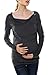 Arshiner Women's Cowl Neck Long Sleeve Maternity Nursing Tunic Blouse,Gray,Large