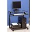 Black/Clear Glass Computer Cart Portofina Collection by Studio RTA - 10738