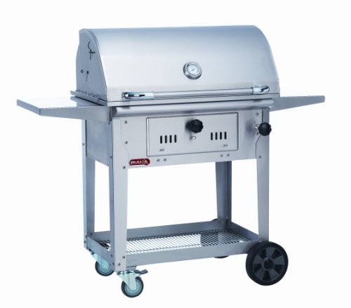 Bull Outdoor Products 67530 Bison Charcoal Stainless Steel Grill with Cart