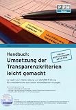 Produkt-Bild: Umsetzung der Transparenzkriterien leicht gemacht: F&uuml;r Ihre optimale Vorbereitung auf die MDK-Pr&uuml;fung