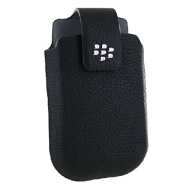BlackBerry Torch 9800 Series Leather Swivel Holster (Black)