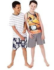 2 Pack Pure Cotton Surfs Up Short Pyjamas