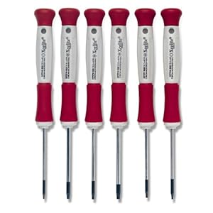 Xcelite XPTX600 Precision Chromium Molybdenum Steel Torx ESD Screwdriver Set, With Case, 6-Piece