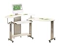 Links 50500590 TECNO WHITE Funktionsschreibtisch 116-200x73x76-89 cm