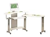 Links 50500590 TECNO WHITE Funktionsschreibtisch 116-200x73x76-89 cm