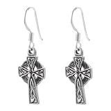Sterling Silver Celtic Cross Earrings