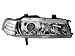 92-96 HONDA PRELUDE HEADLIGHTS (1-PIECE) - EURO CHROME STYLE, W/ PROJECTOR (DEPO-US) PAIR 93 94 95