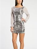 GUESS by Marciano Freja Grey Sequin Mini Dress, MULTIPLE COLORS (XS)
