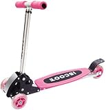 Enlarge toy image: Pink iscoot mini micro scooter t-bar / bobbi-board maxi mum fun for kids / children / boys / girls / childrens / kickboard -  preschool activity for young kids