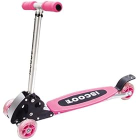 Pink iscoot scooter t-bar / bobbi-board  for kids / children / boys / girls / childrens / kickboard