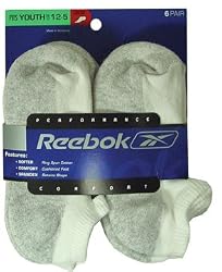 Reebok Low-Cut Grey White/Black Youth 6-Pack