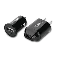 Naztech N100 Universal 1000mAh Compact Vehicle and Travel USB Charging Kit Retail Packaged