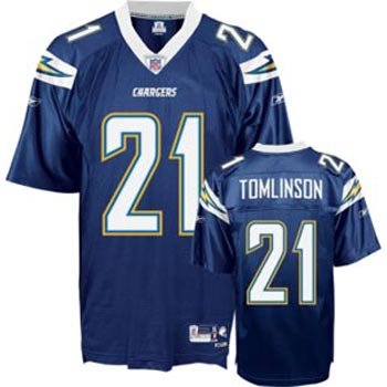 LaDainian Tomlinson Reebok Chargers Navy Premier Jersey - Size 50 - Large